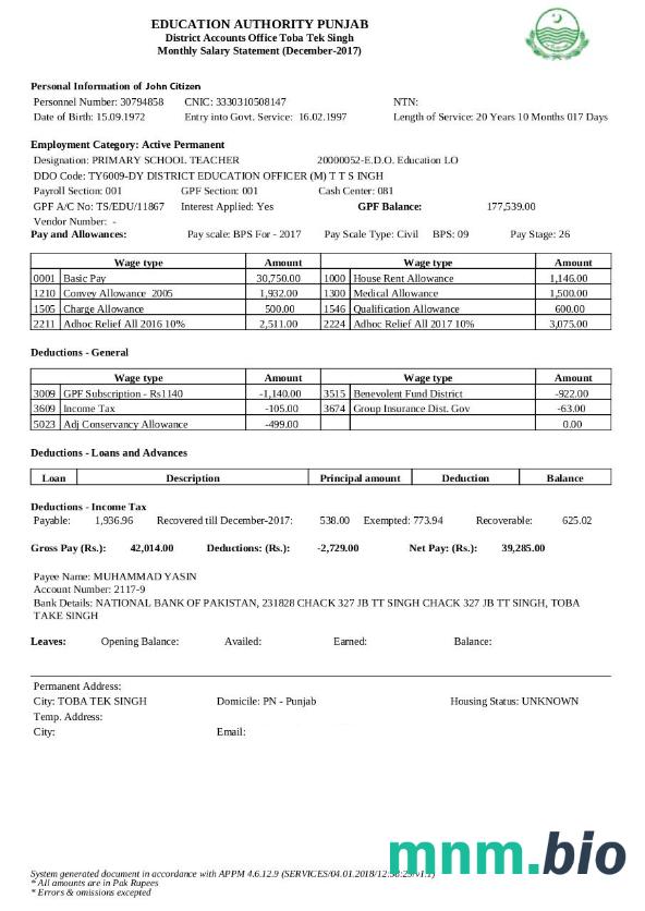 Indie education authority Punjab miesięczne wynagrodzenie w formatach Word i PDF